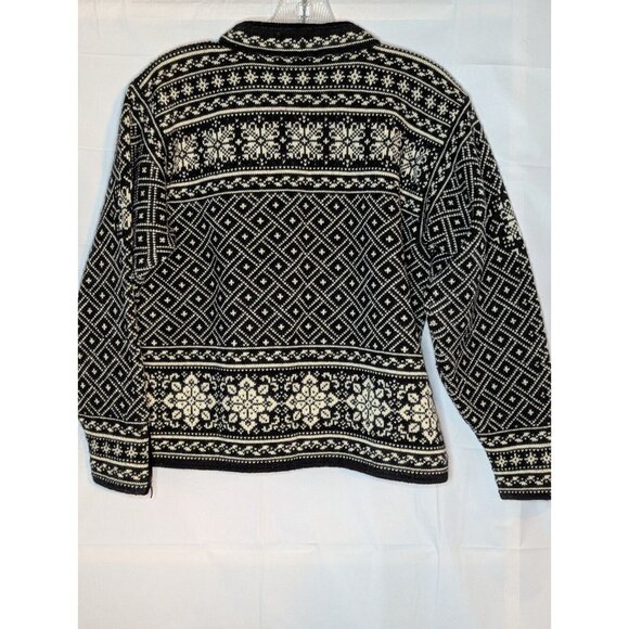 Dale of Norway New Wool Zip Sweater Cardigan Black & White Size S See Descriptio - Picture 12 of 14